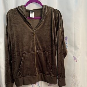 Felina Green velvety  Fleece Jacket XL